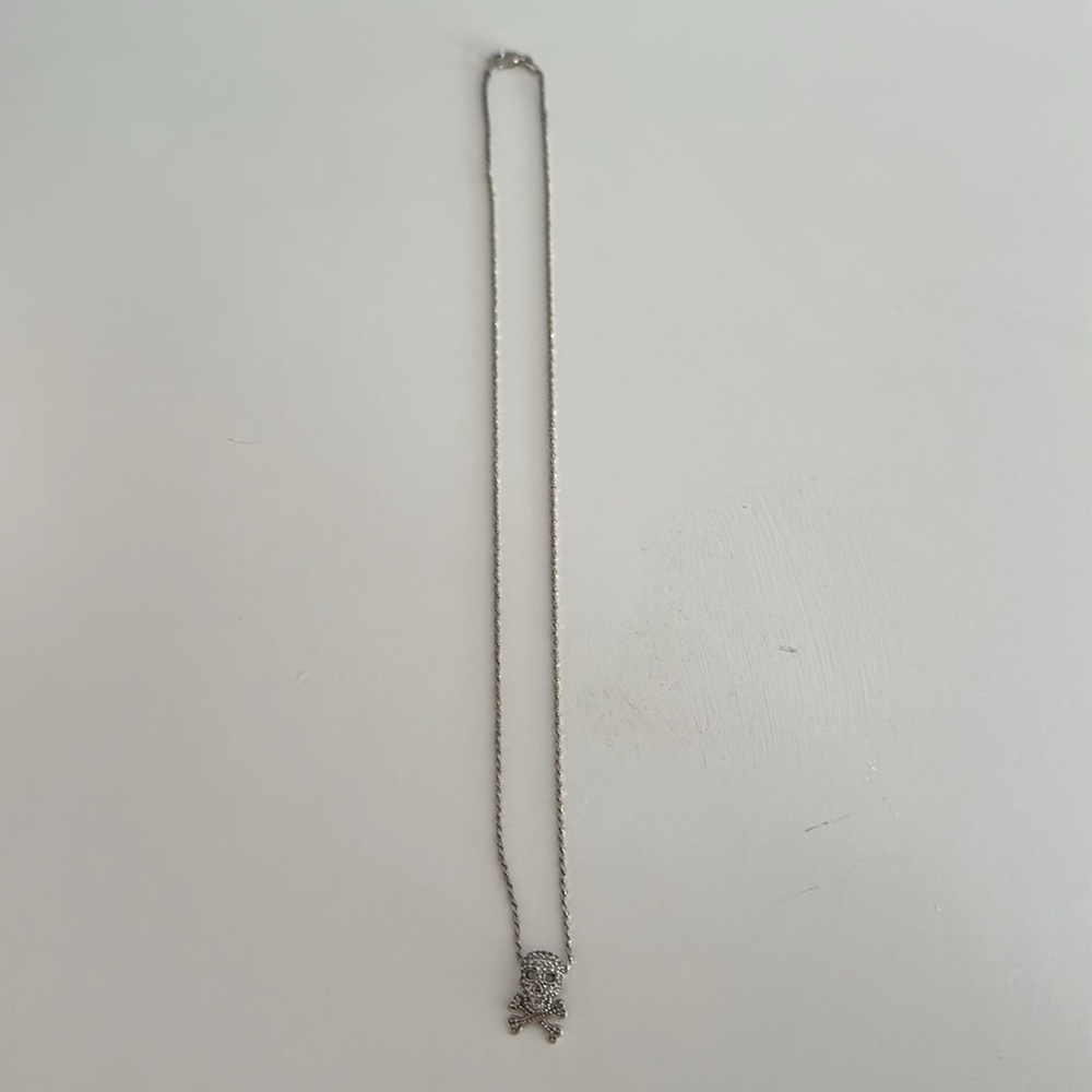 Skull necklace 925 cubic zirconia - Picture 3 of 10